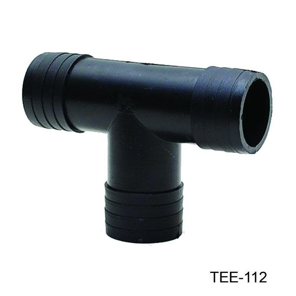 Th Marine Fitting-T-3 Way-3/4 Blk, #TEE-3/4-DP TEE-3/4-DP